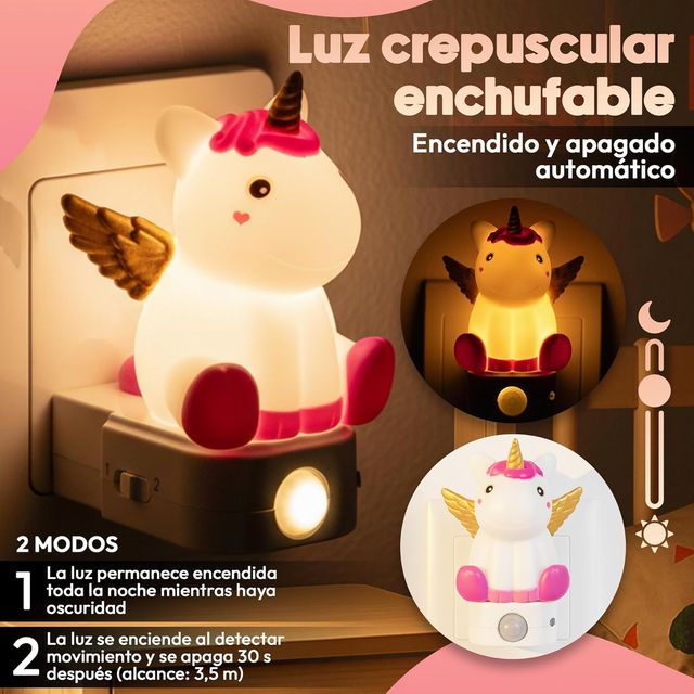 NUEVO - Luce Notturna Unicorno Infantile con Presa