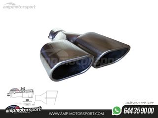 COLA DE ESCAPE DOBLE RECTANGULAR