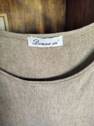 Maxipull Donne in lana beige taglia unica