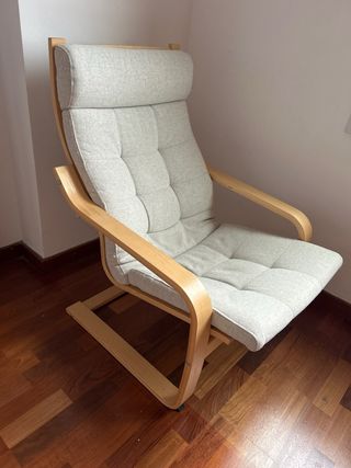 Poltrona IKEA Poäng + Poggiapiedi Beige