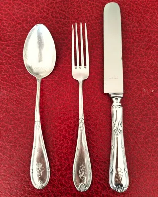 Juego cubiertos plata de ley