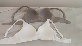 2 Sujetadores Selmark sin Aros Gris y Blanco