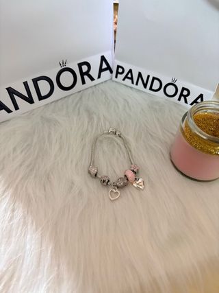 Pulsera Pandora Disney Corazón y Flores