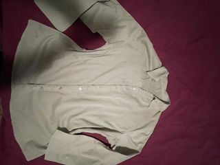 Camisa de algodón gris claro