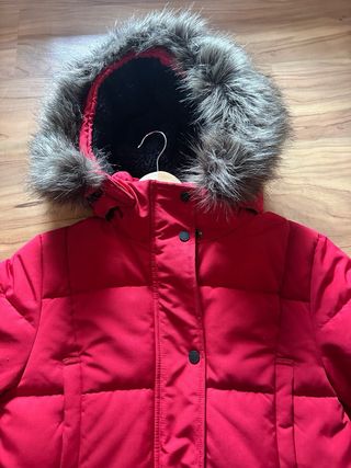 Abrigo Superdry EVEREST LONGLINE PUFFER Rojo