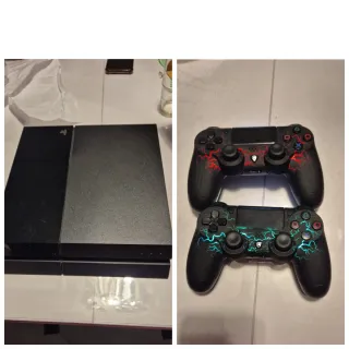 PS4 (PlayStation 4) Negra + 5 Juegos + 2 Mandos