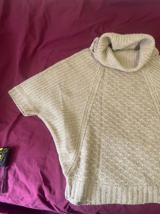 Suéter de manga ancha beige