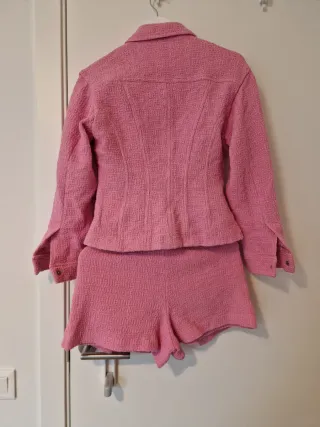 Conjunto Maje Chaqueta y Falda-Shorts Rosa