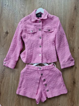 Conjunto Maje Chaqueta y Falda-Shorts Rosa