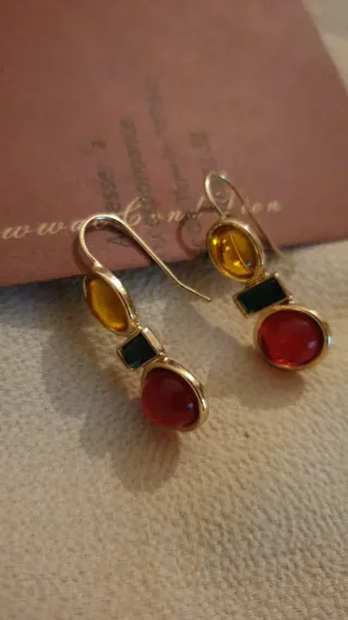 Pendientes vintage chapados en oro