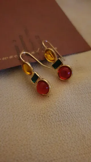 Pendientes vintage chapados en oro