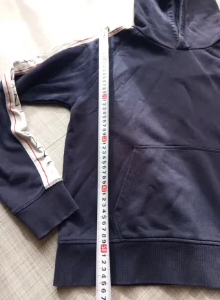 Felpa Gant blu con banda laterale