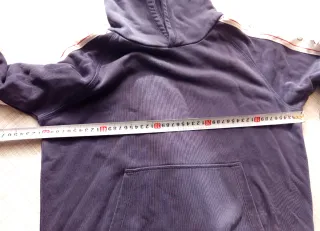 Felpa Gant blu con banda laterale