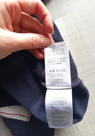 Felpa Gant blu con banda laterale