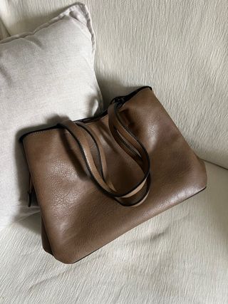 Borsa donna beige/marrone