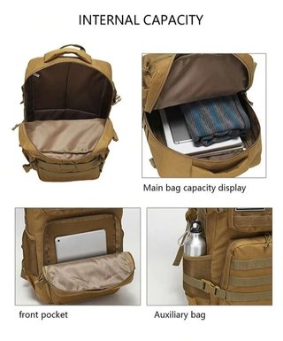 Mochila Táctica Militar 40L Senderismo Gym