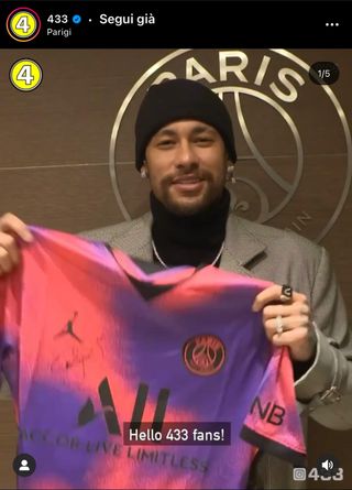 Maglia NEYMAR PSG 2020 JORDAN Autografata x 433