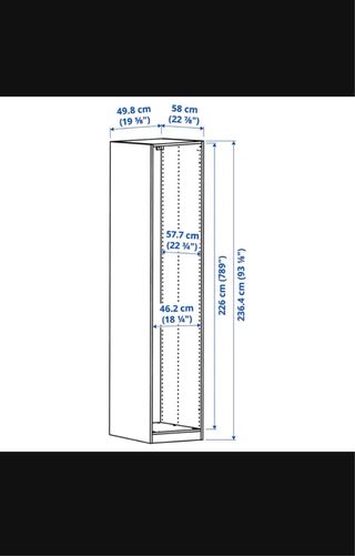 Estructura armario Ikea Pax 50x60x236
