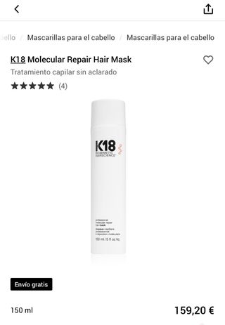 Mascarilla K18 Biomimetic Hairscience