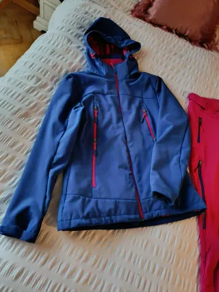 Conjunto Ropa Esquí Montaña Azul y Fucsia