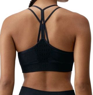 Top deportivo sujetador negro sin costuras Hatha