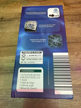 Altavoz acuático QUIGG Bluetooth LED