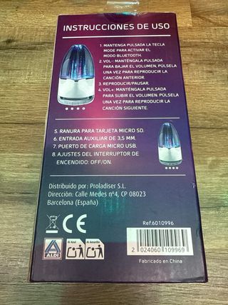 Altavoz acuático QUIGG Bluetooth LED