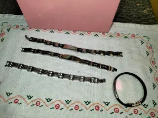 4 Pulseras Hombre Acero
