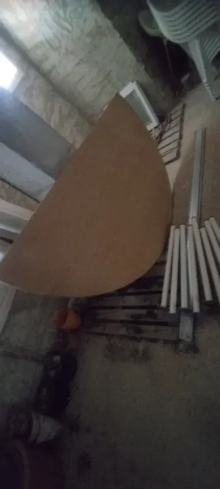 Mesa redonda plegable patas desmontables