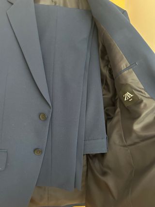 Traje de chaqueta de Zara azul talla 46