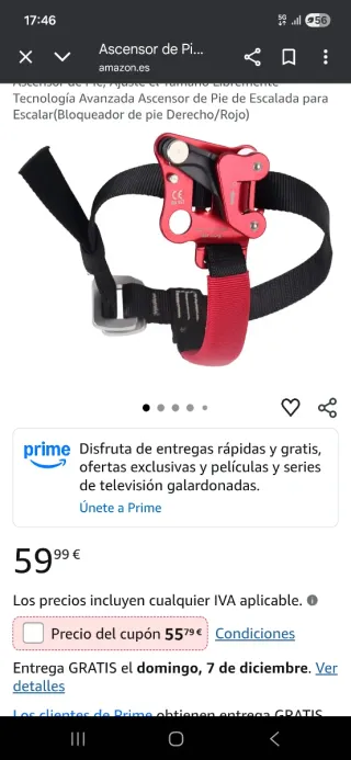 Bloqueador patín espeleología nuevo.