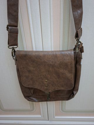 Borsa tracolla in pelle marrone