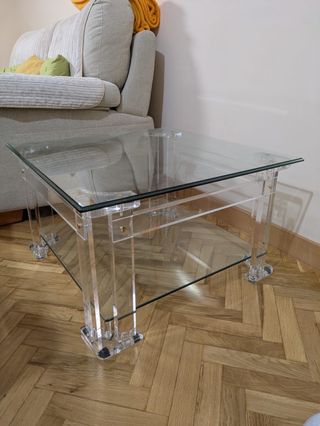 Mesa auxiliar cristal