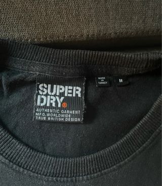 Camiseta Superdry negra y gris – Talla M