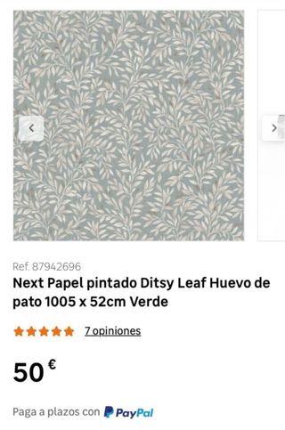 Papel pintado Ditsy Leaf Huevo de Pato