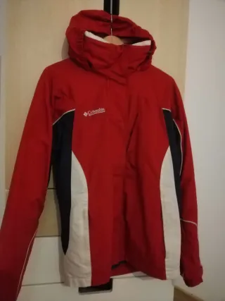 Anorak Columbia Rojo y Blanco