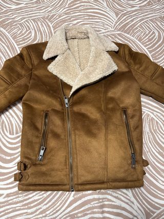 Cazadora Zara Hombre Marrón Forrada