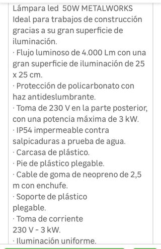 Lámpara LED 50W Metalworks