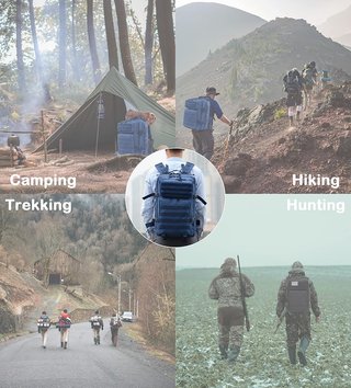 Mochila Táctica 50L Unisex Camping Gym