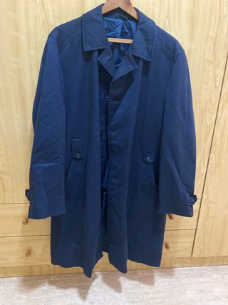 Gabardina azul hombre