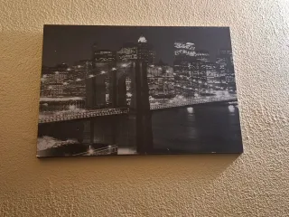 Quadri New York Notte Tela e legno