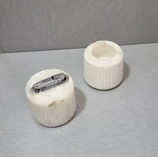 Cenicero y Mechero de alabastro vintage antiguo.