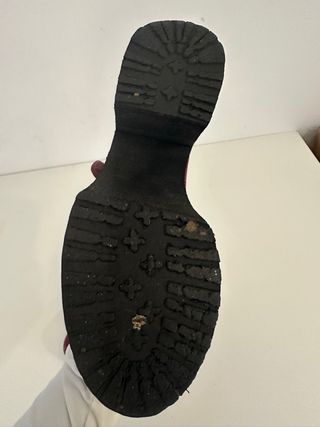 Zapatos plataforma vino tinto con hebillas