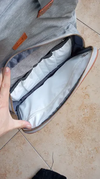 Mochila Pañales Cuna Extensible Gris