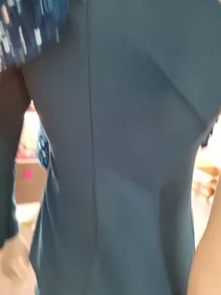 Vestido fiesta azul con lentejuelas