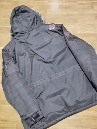 Anorak  Geographical Norway Marrón con Capucha