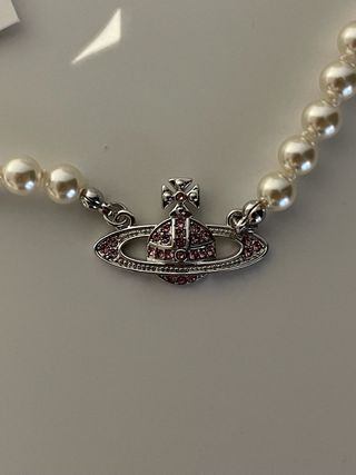 Collar Vivienne Westwood Mini Bas Relief plateado