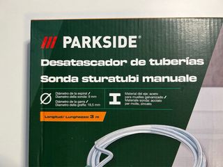 Parkside Desatascador Tuberías Sonda 3m