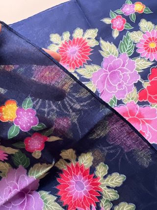 Pañuelo japonés Aizome floral nuevo
