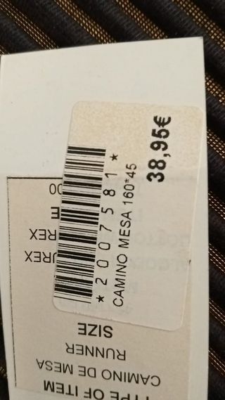 2 Caminos de Mesa Dorados